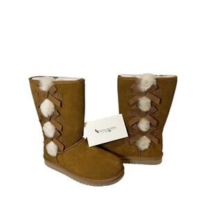 NWOB WOMENS SIZE 9W CHESTNUT KOOLABURRA‎ BY UGG VICTORIA TALL SUEDE BOOTS